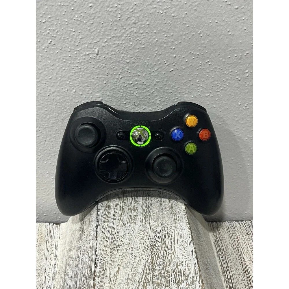 Official Microsoft Xbox 360 Wireless Controller Black OEM TESTED WORKING